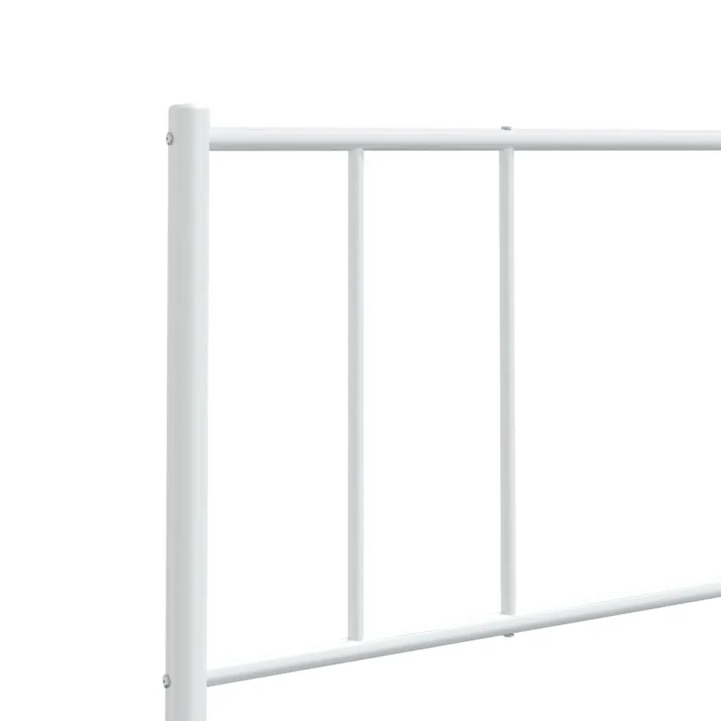 Metal Headboard White 135cm Bedroom Bed Frame