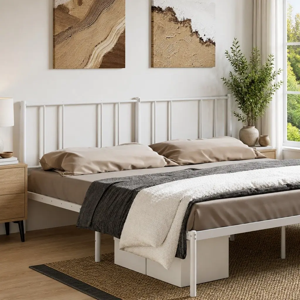 Metal Headboard for Bedroom 180cm White