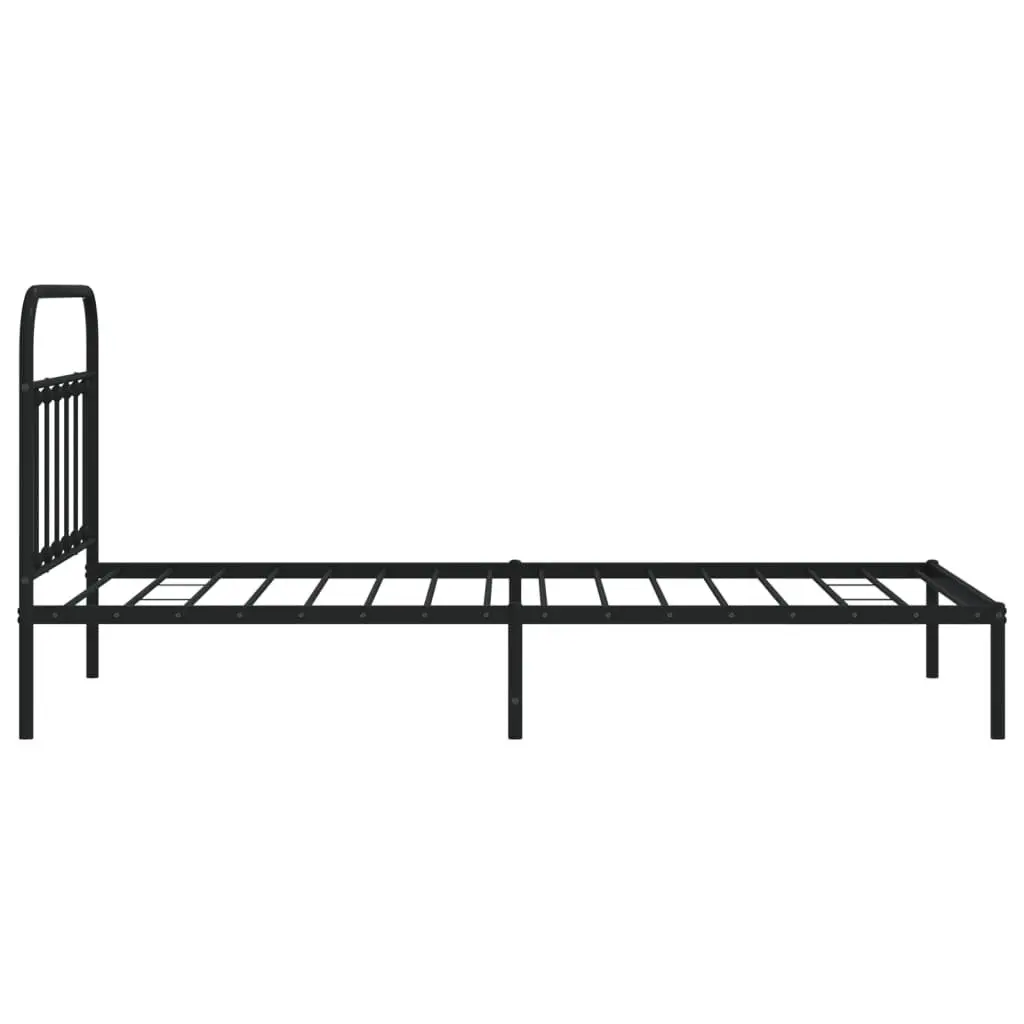 Metal Bed Frame Bedroom King Single 107x203cm Black Steel Platform