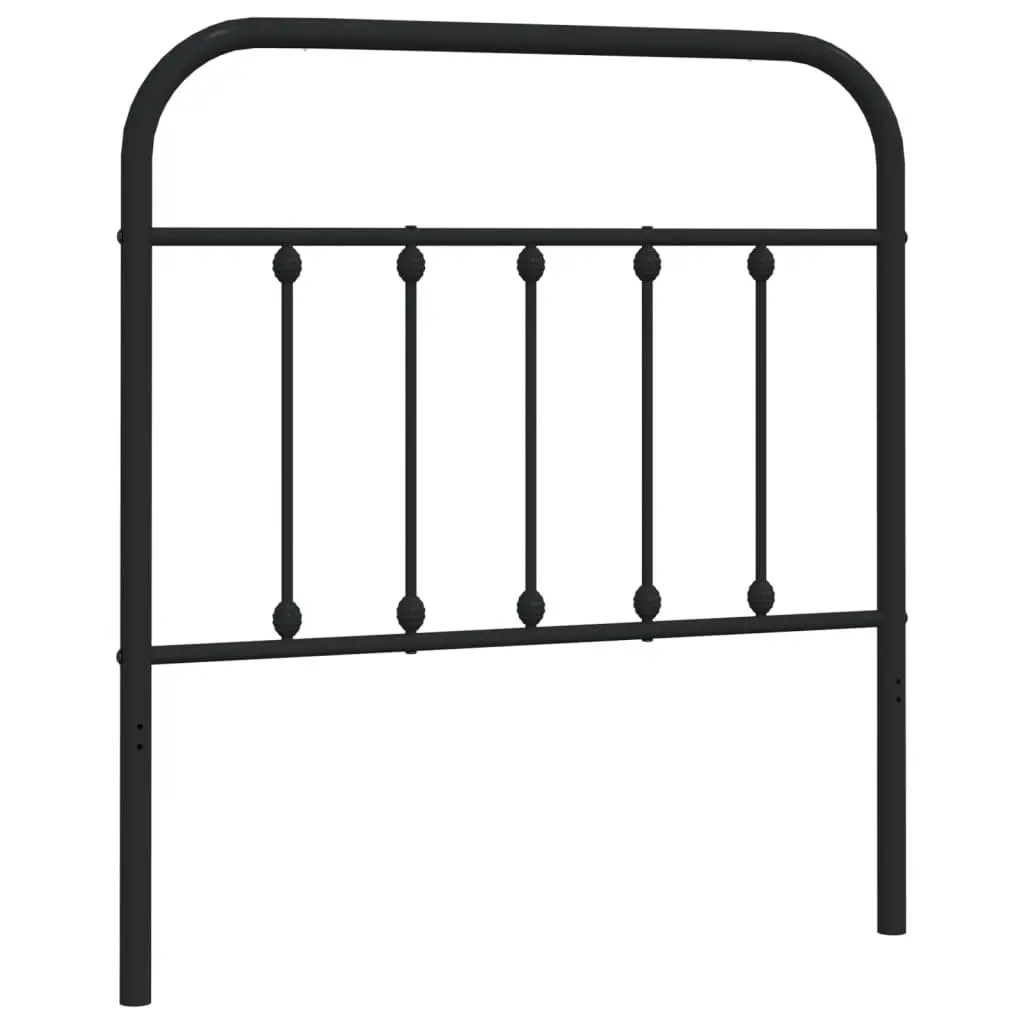 90cm Black Metal Headboard