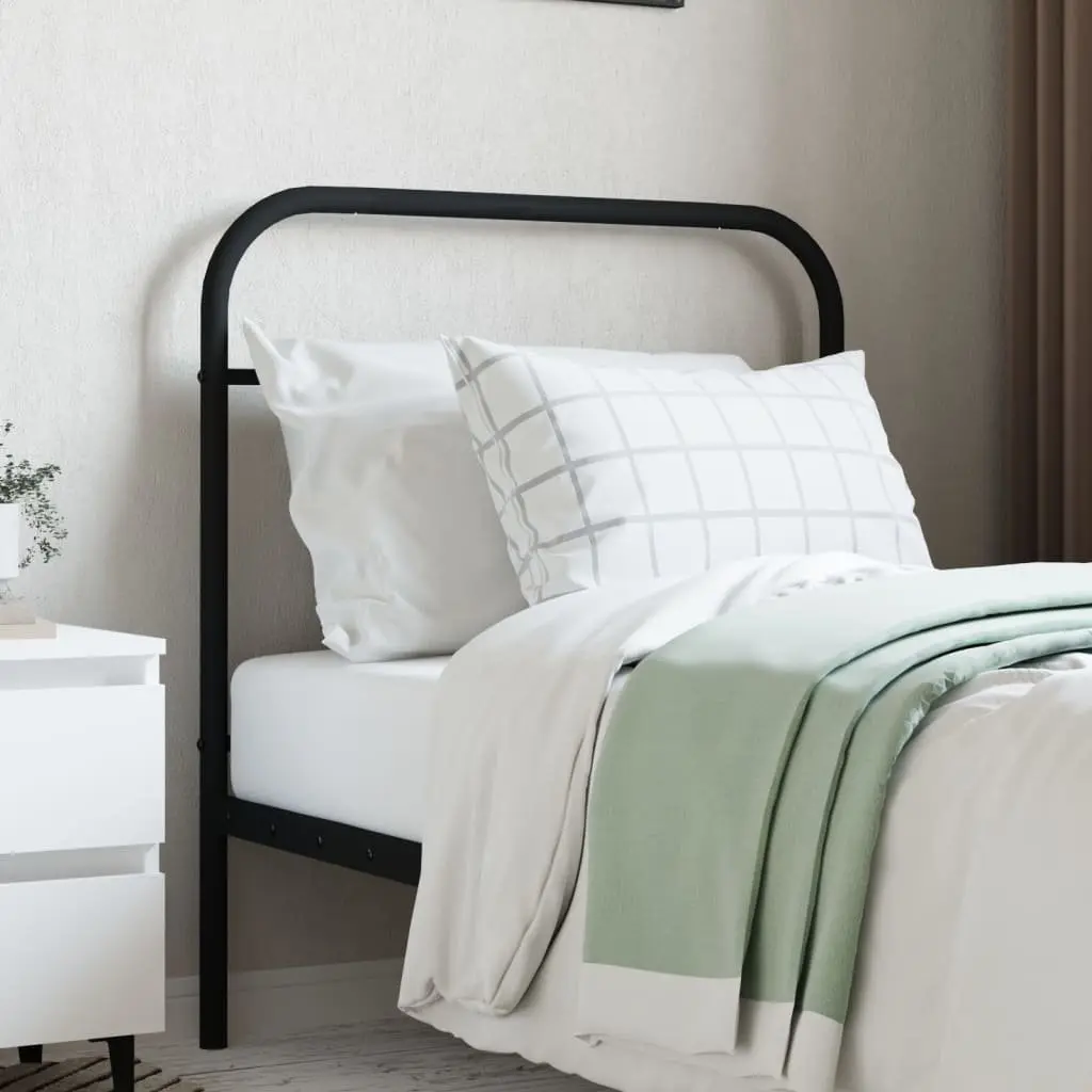 90cm Black Metal Headboard