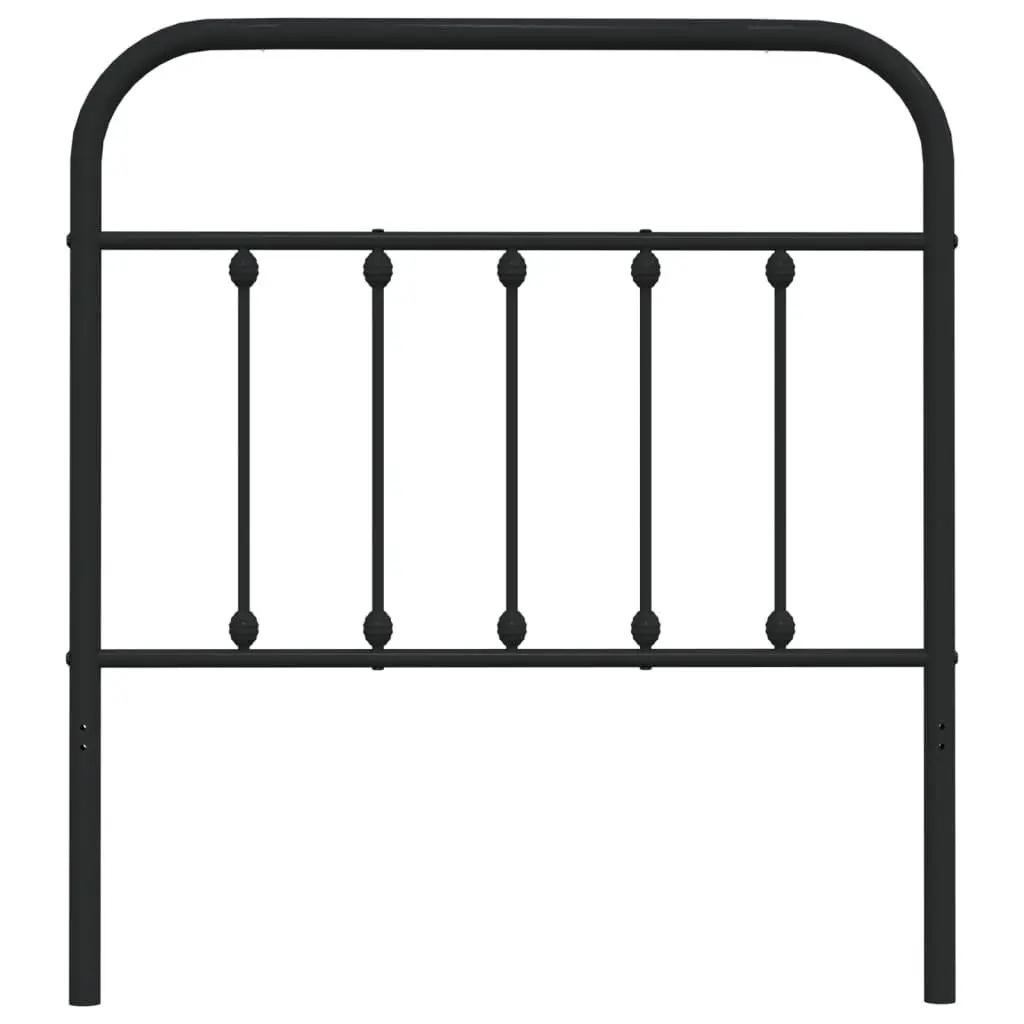 90cm Black Metal Headboard