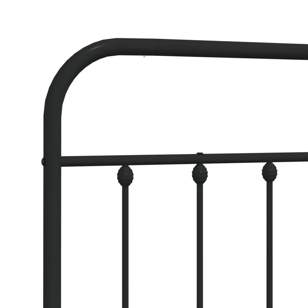 90cm Black Metal Headboard