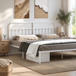 Specifications of 180cm White Metal Headboard