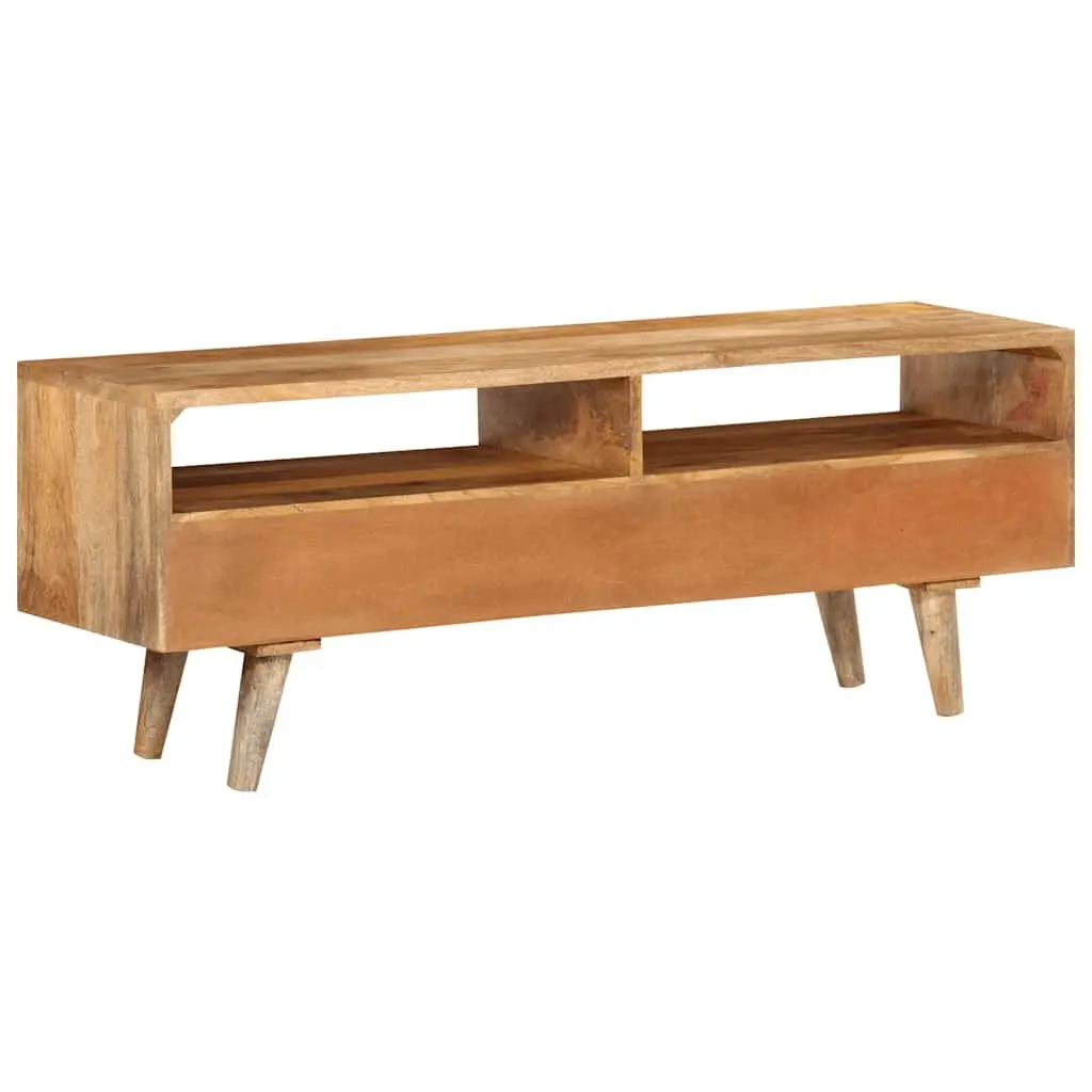 TV Cabinet Living Room 110x30x41 cm Solid Wood Mango Brown Retro Storage Unit