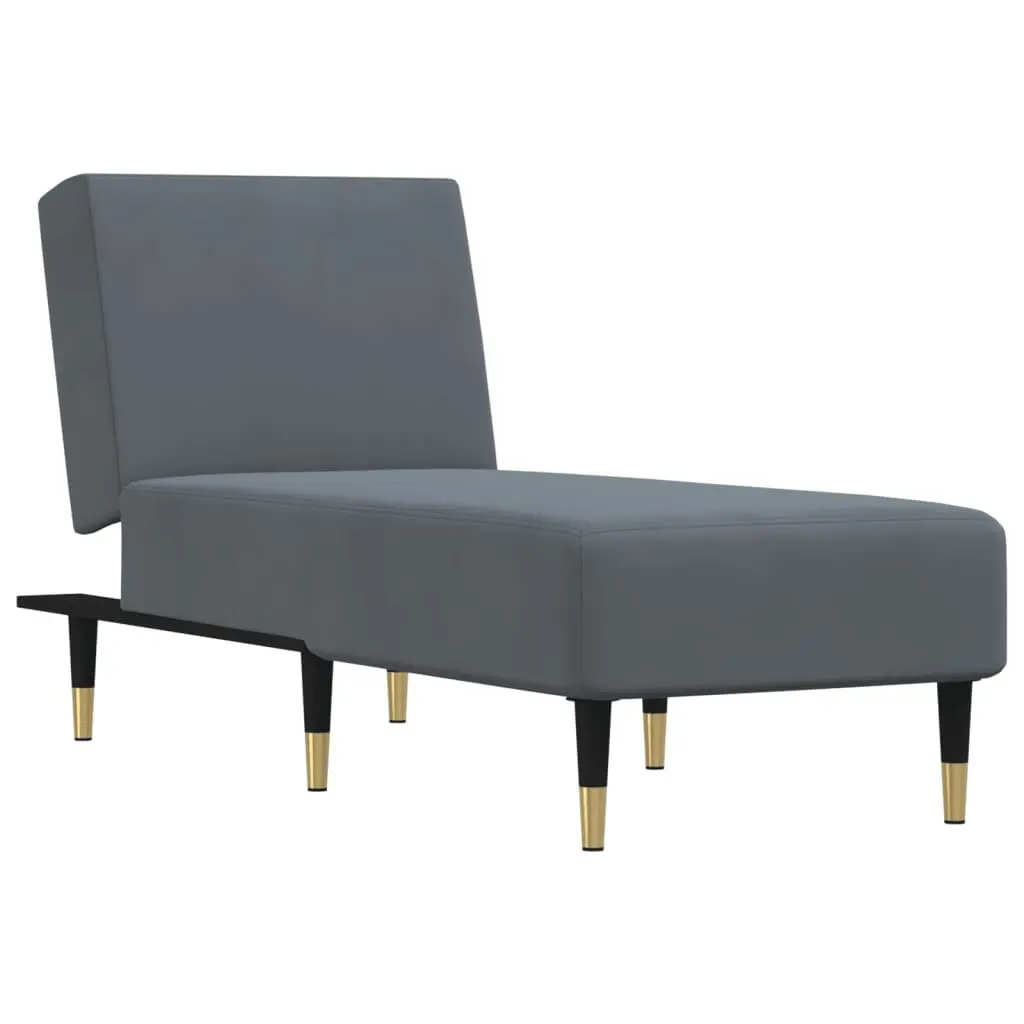 Chaise Longue Recliner for Living Room 3-Position Convertible Velvet Lounger