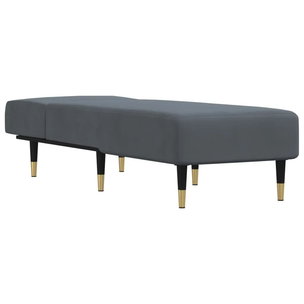 Chaise Longue Recliner for Living Room 3-Position Convertible Velvet Lounger