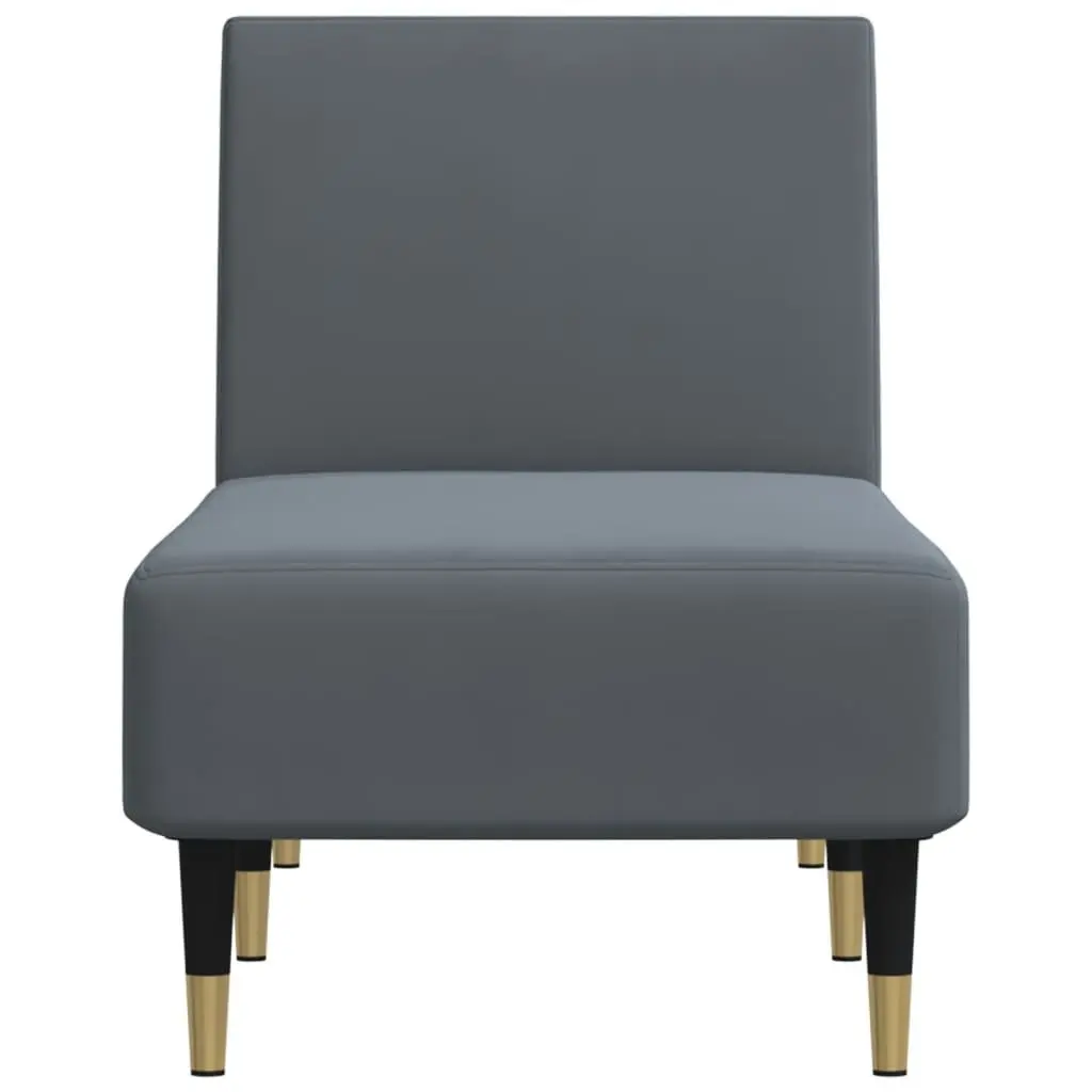 Chaise Longue Recliner for Living Room 3-Position Convertible Velvet Lounger