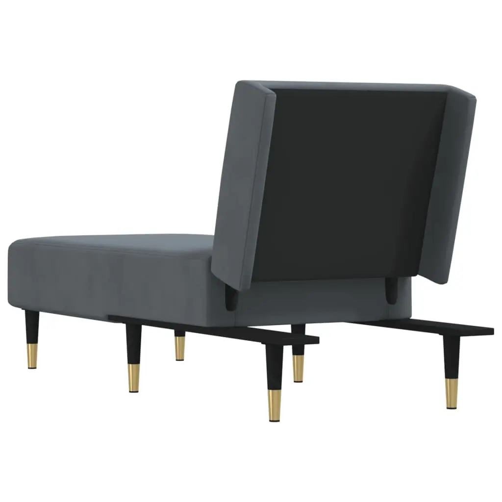 Chaise Longue Recliner for Living Room 3-Position Convertible Velvet Lounger