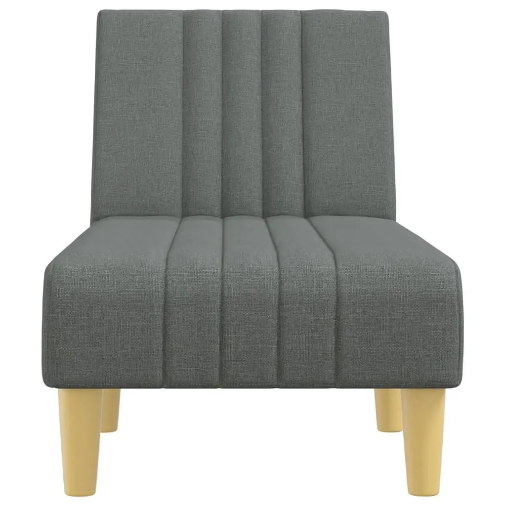 Chaise Longue Lounge Chair for Living Room Grey 3 Position Convertible