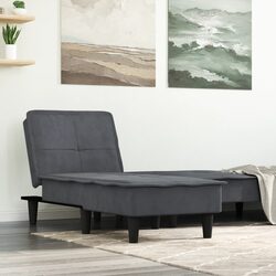 Specifications of Grey Velvet Chaise Longue with 3 Positions