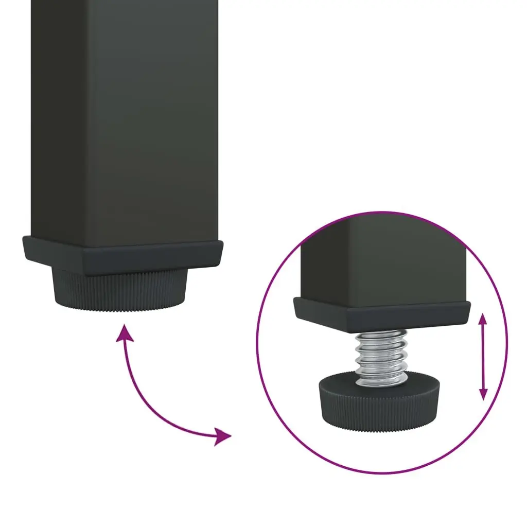 Black Bedside Table Nightstand with Glass and Steel for Bedroom Storage 50W x 35D x 60H cm