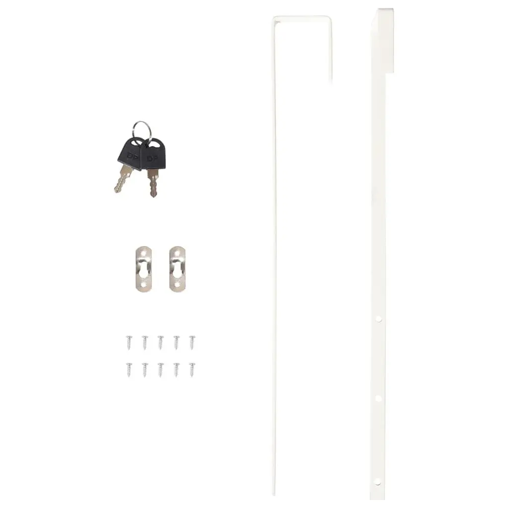 Jewellery Storage Cabinet with Full Length Mirror and LED Lights for Wall Mounting White