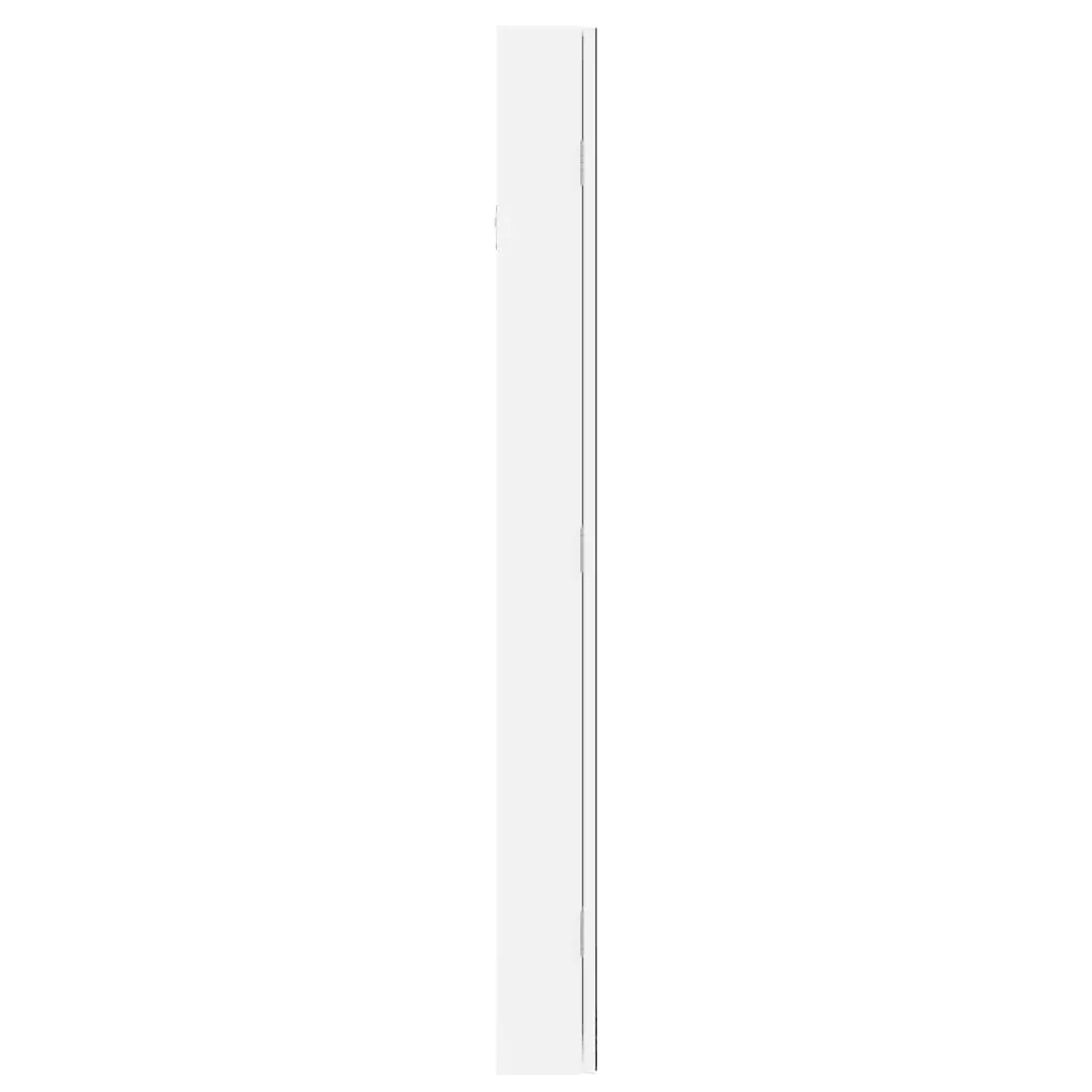 Jewellery Storage Cabinet with Full Length Mirror and LED Lights for Wall Mounting White