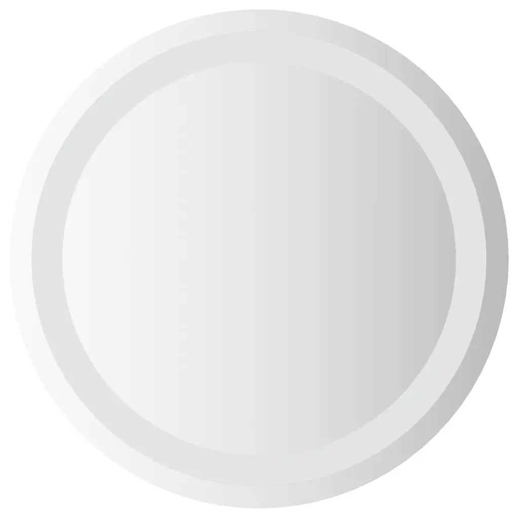 Round LED Mirror for Bathroom 40cm Waterproof Wall Mount with Integrated Ambient Lighting