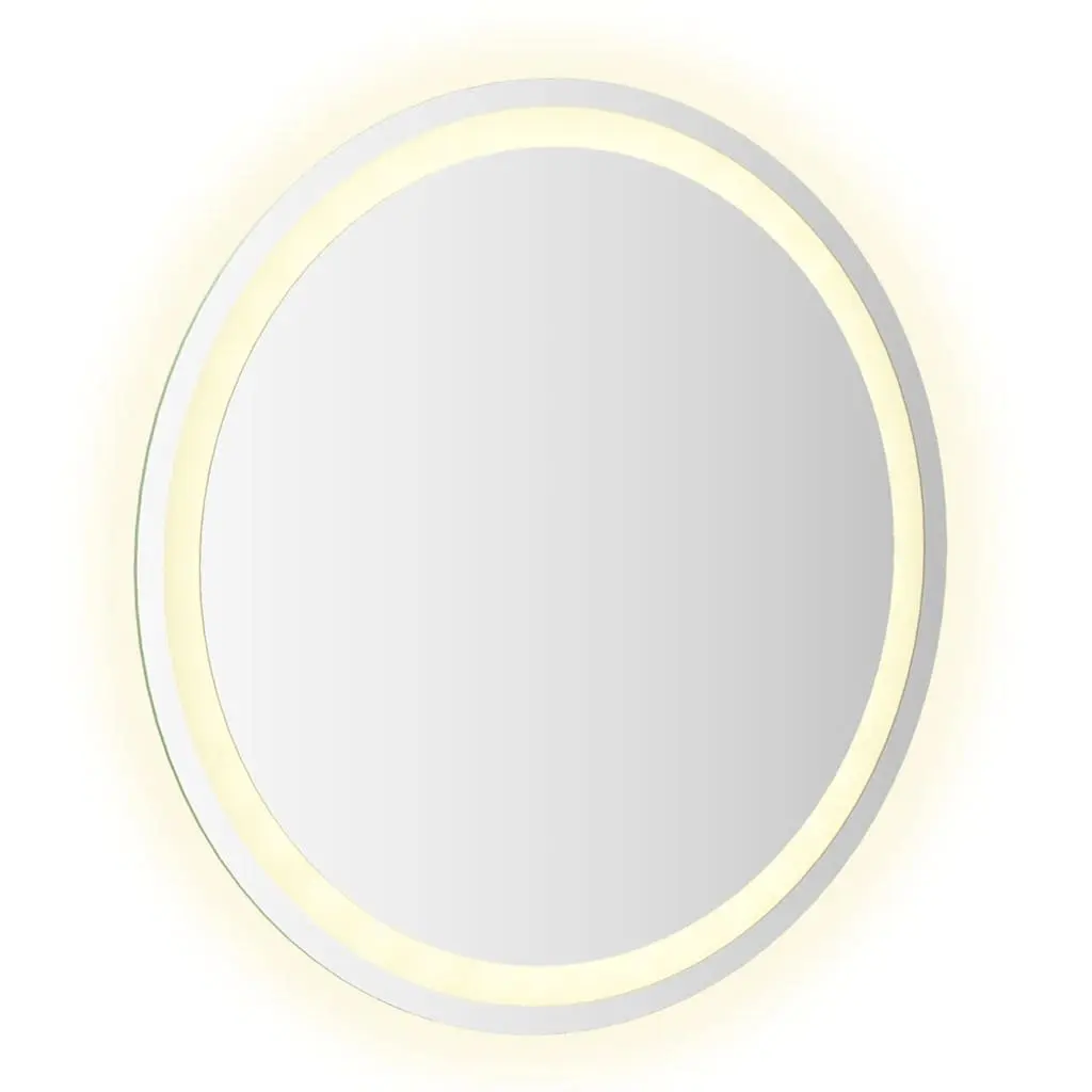 60cm Round LED Bathroom Mirror with USB Power Supply