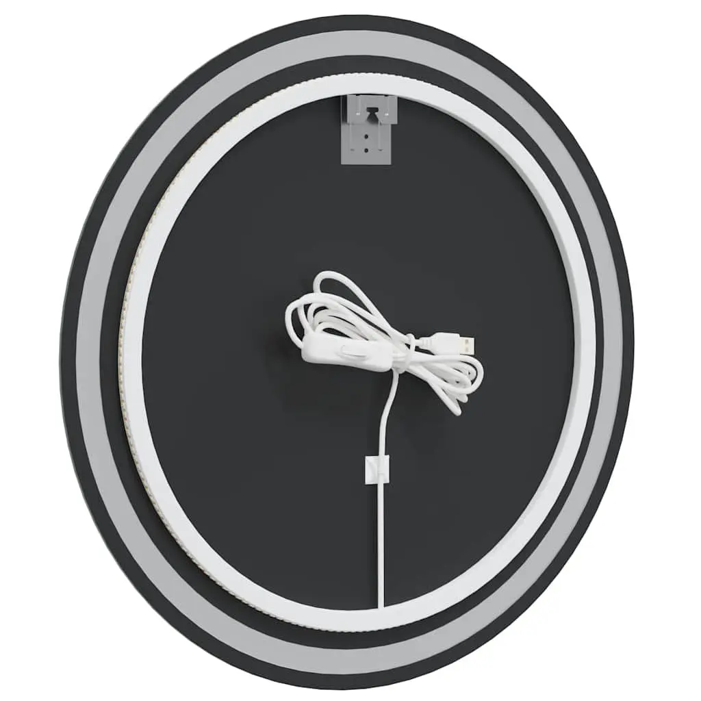 70cm Round LED Mirror with USB Power for Bathrooms