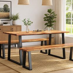 Specifications of Live Edge Dining Table 160x80x75 cm