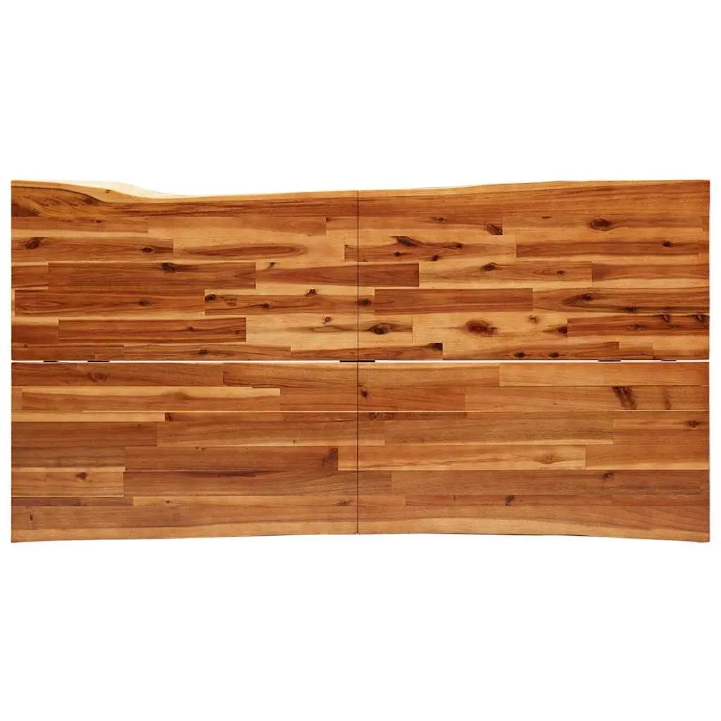 Dining Table Kitchen Room 160x80x75 cm Live Edge Solid Wood Brown