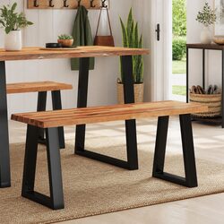 Specifications for Solid Wood Brown Live Edge Bench 110cm
