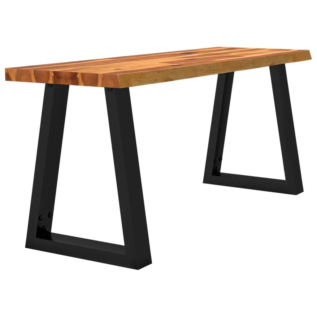 Solid Wood Brown Live Edge Bench 110cm