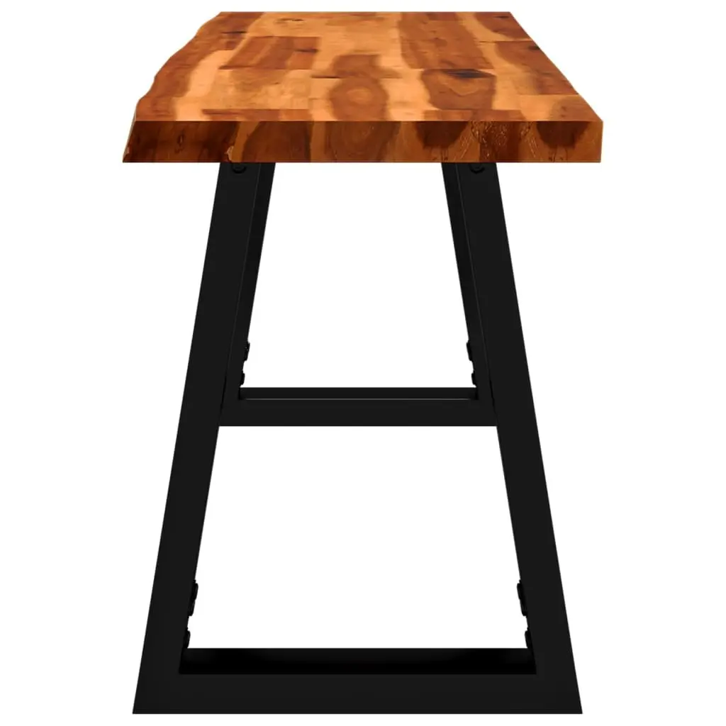 Solid Wood Brown Live Edge Bench 110cm