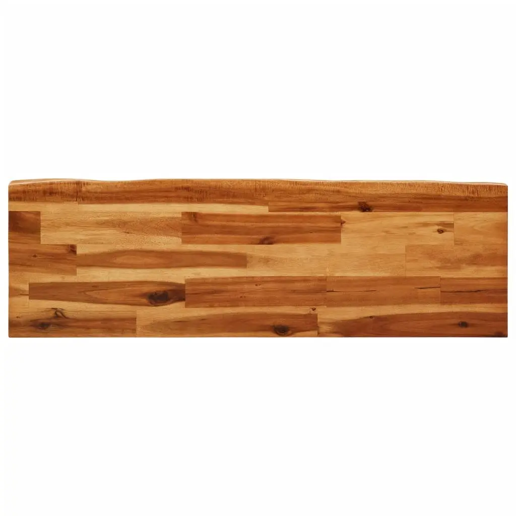 Solid Wood Brown Live Edge Bench 110cm