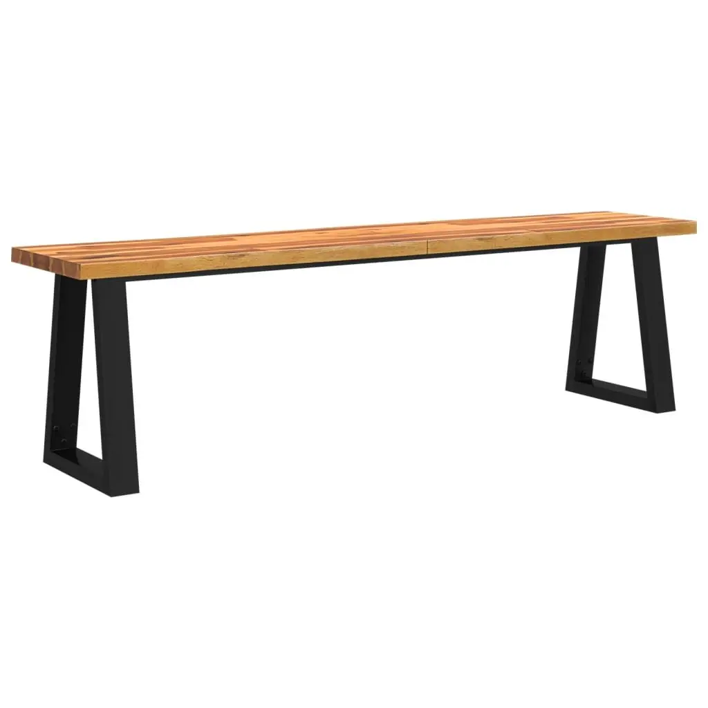 Solid Acacia Wood Bench Live Edge 160cm Brown Dining Hallway Seating Furniture