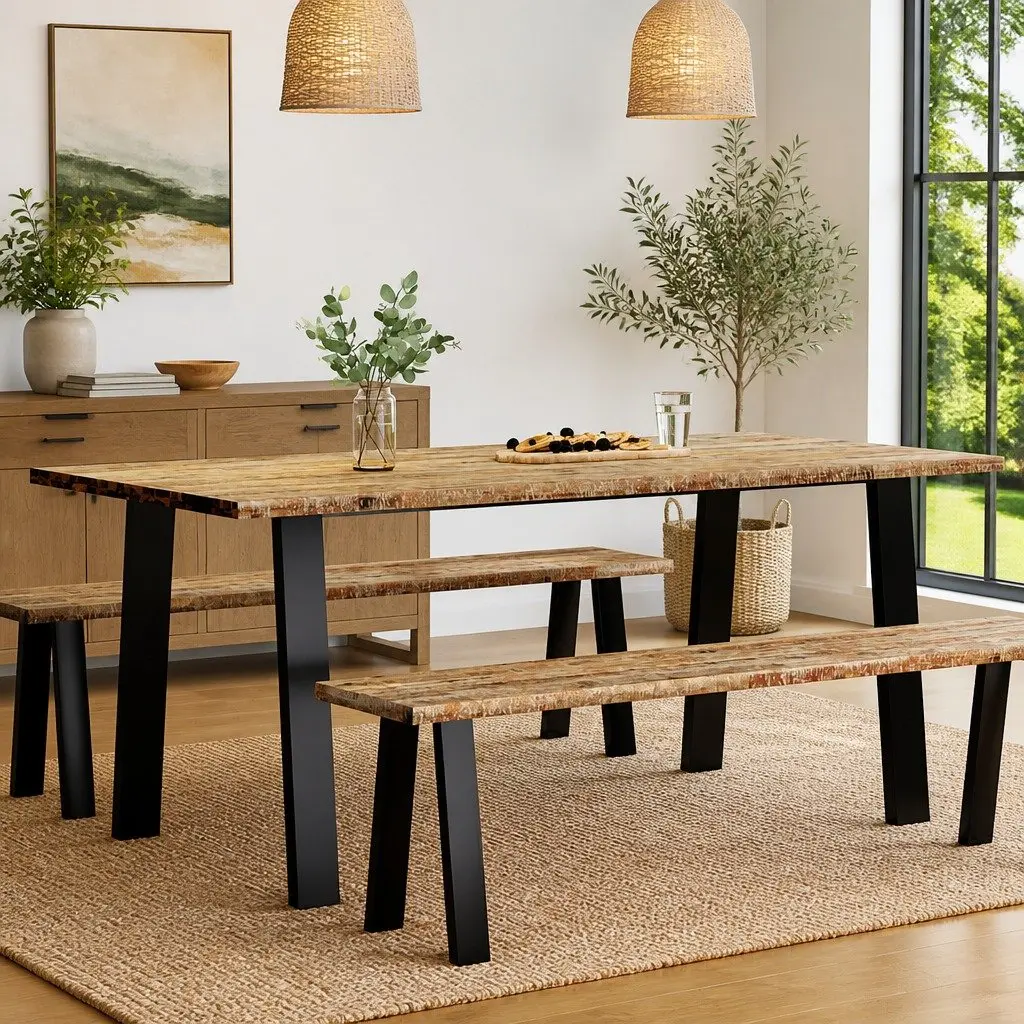 Dining Table 150cm x 90cm x 75cm in Solid Acacia Wood