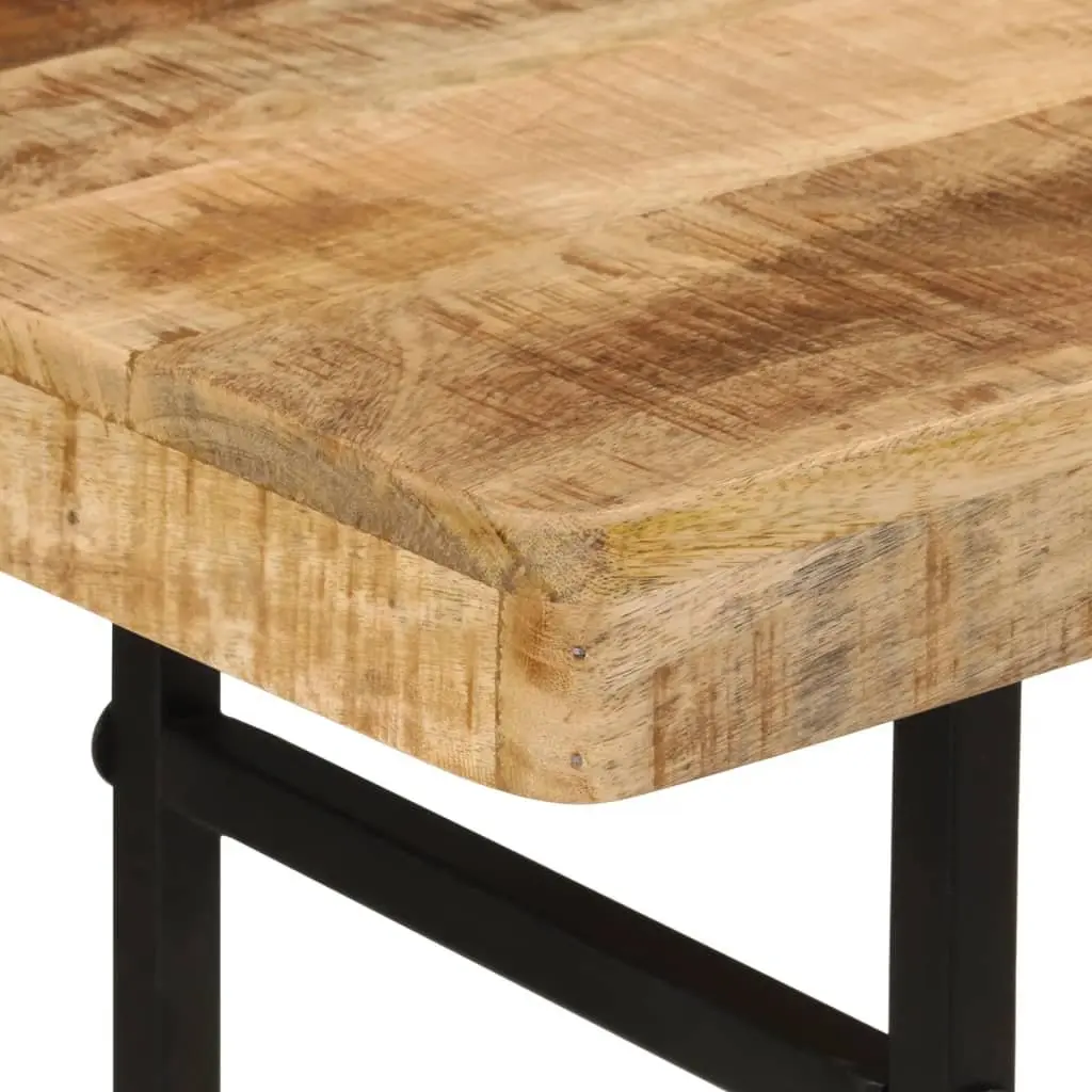 Console Table 112x36x76 cm Industrial End Table with Storage Shelf and Wheels
