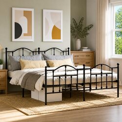Metal Bed Frame King Size 183x203 cm - Specifications Inside