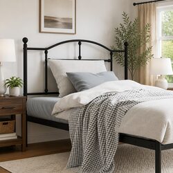 Specifications of Black Metal Headboard - 107cm Size