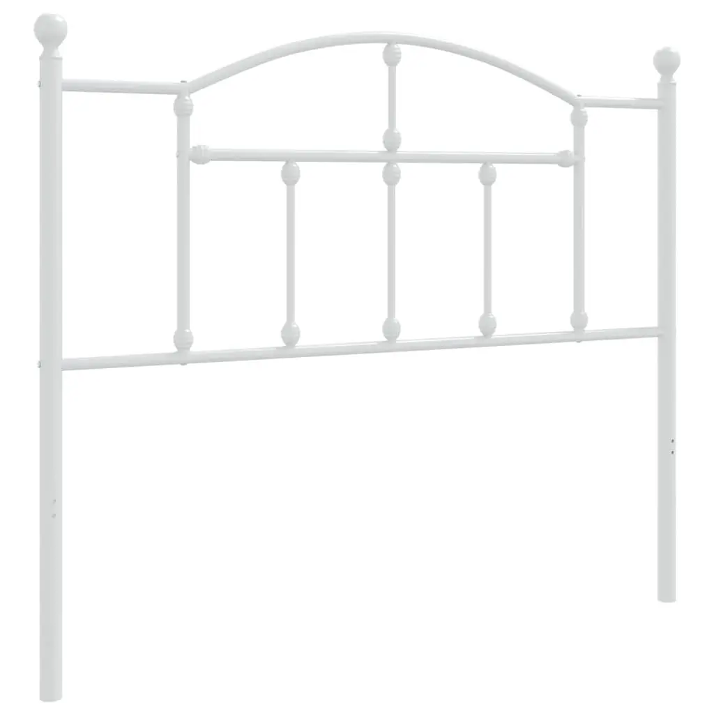 Metal Headboard White 107cm Bed Header Bedroom Furniture Powder Coated Steel