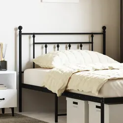 Black Metal Headboard Specifications: 107cm Wide Design