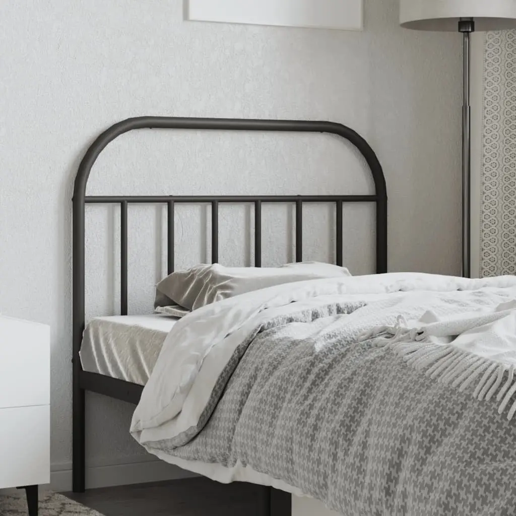 Metal Headboard Bedroom 107cm Black
