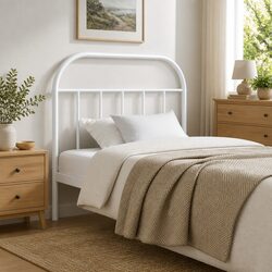 90 cm White Metal Headboard Specifications and Details