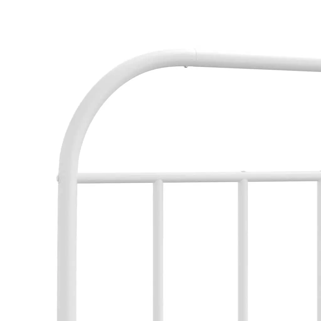 Metal Headboard Bedroom 90 cm White Powder Coated Steel