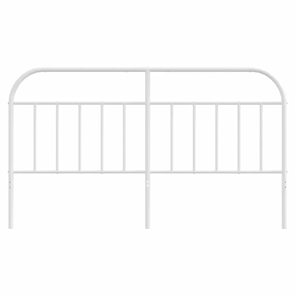 White Metal Headboard 180cm Steel Frame