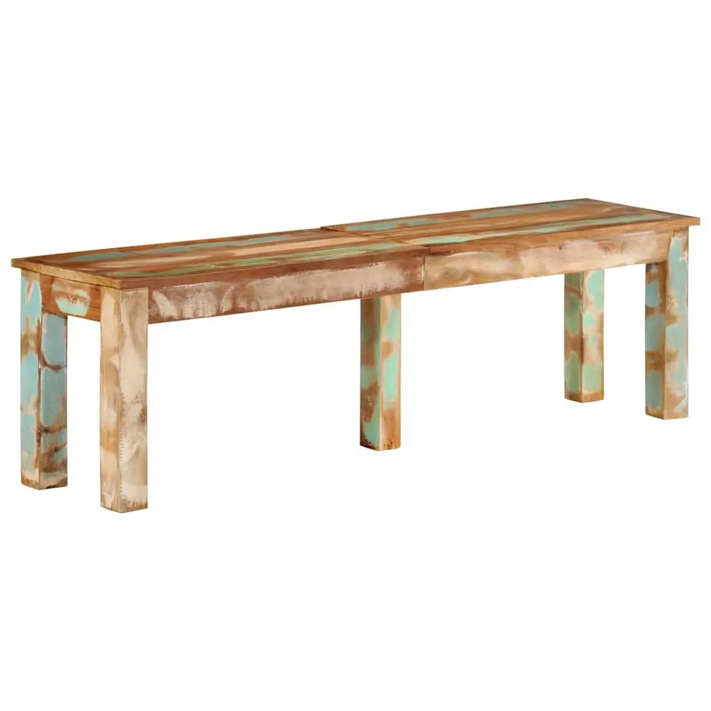 Wooden Bench Indoor 160x35x46cm Solid Reclaimed Wood Seating Brown