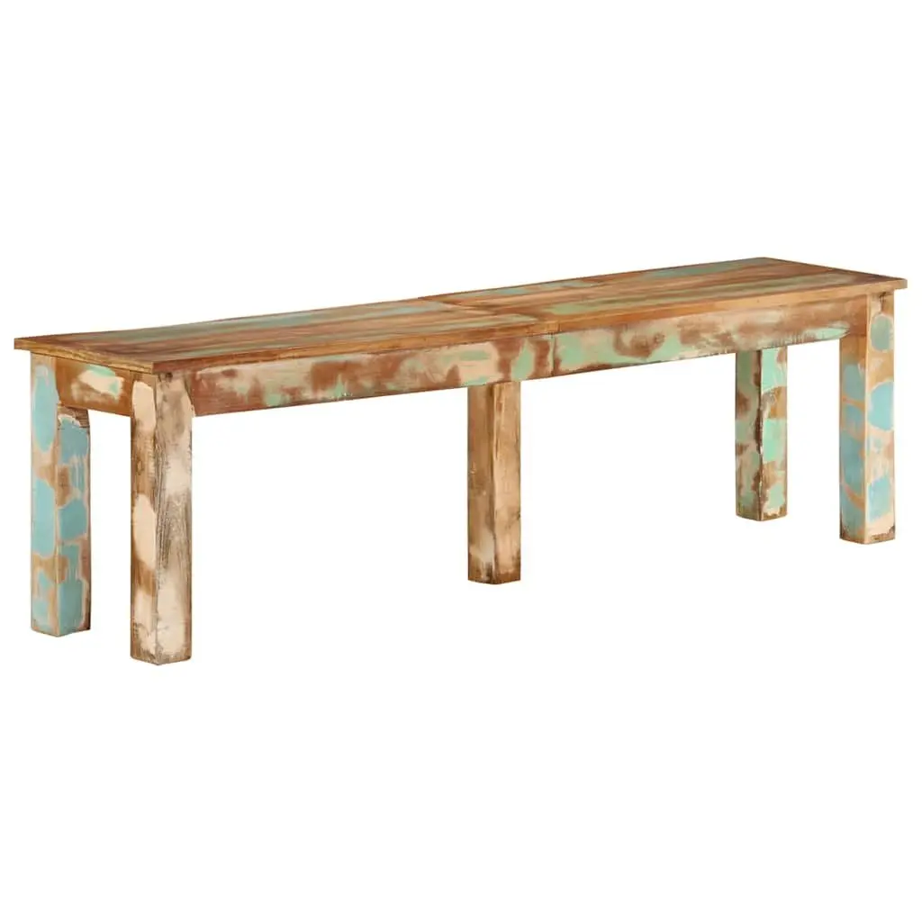 Wooden Bench Indoor 160x35x46cm Solid Reclaimed Wood Seating Brown
