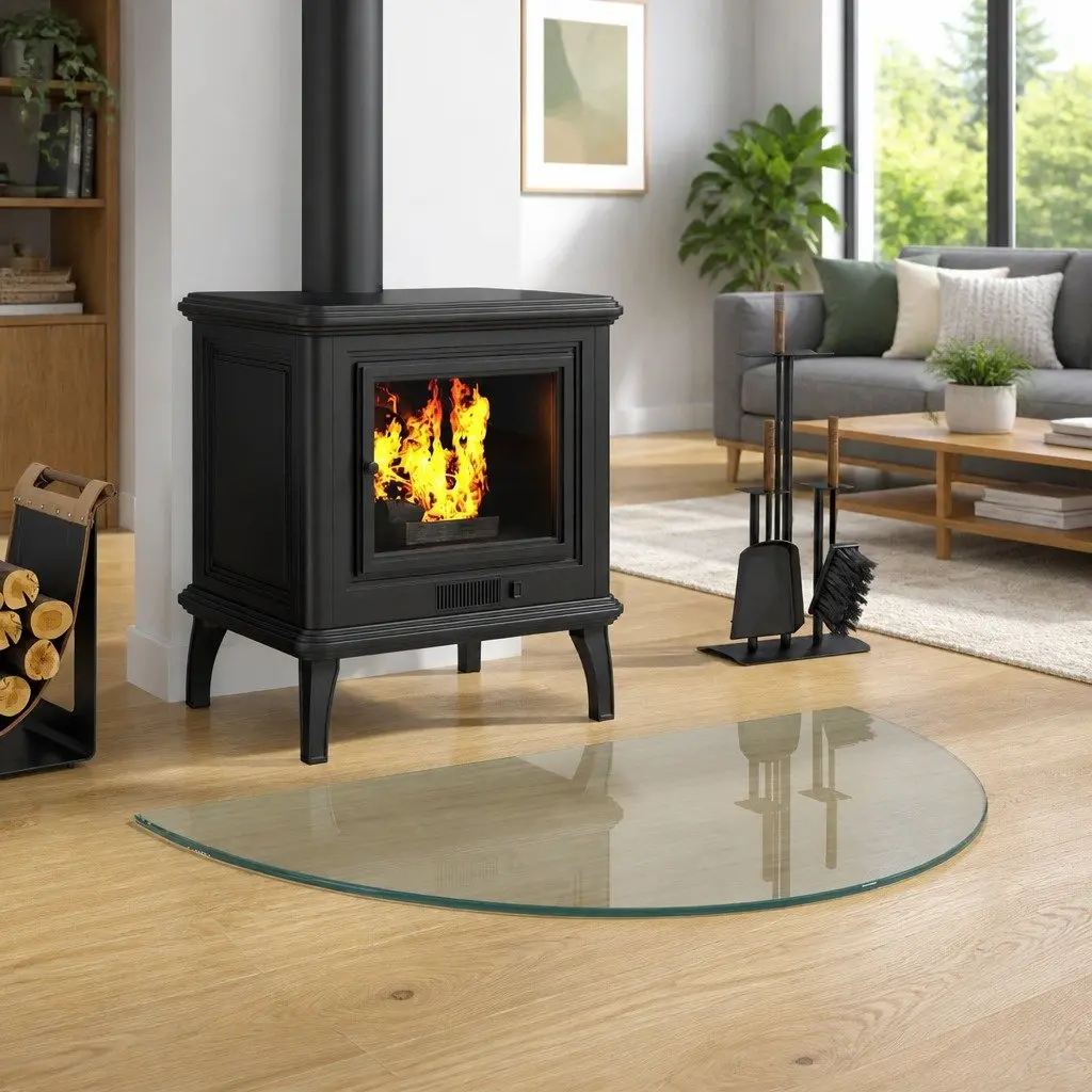 Glass Hearth Pad for Fireplaces