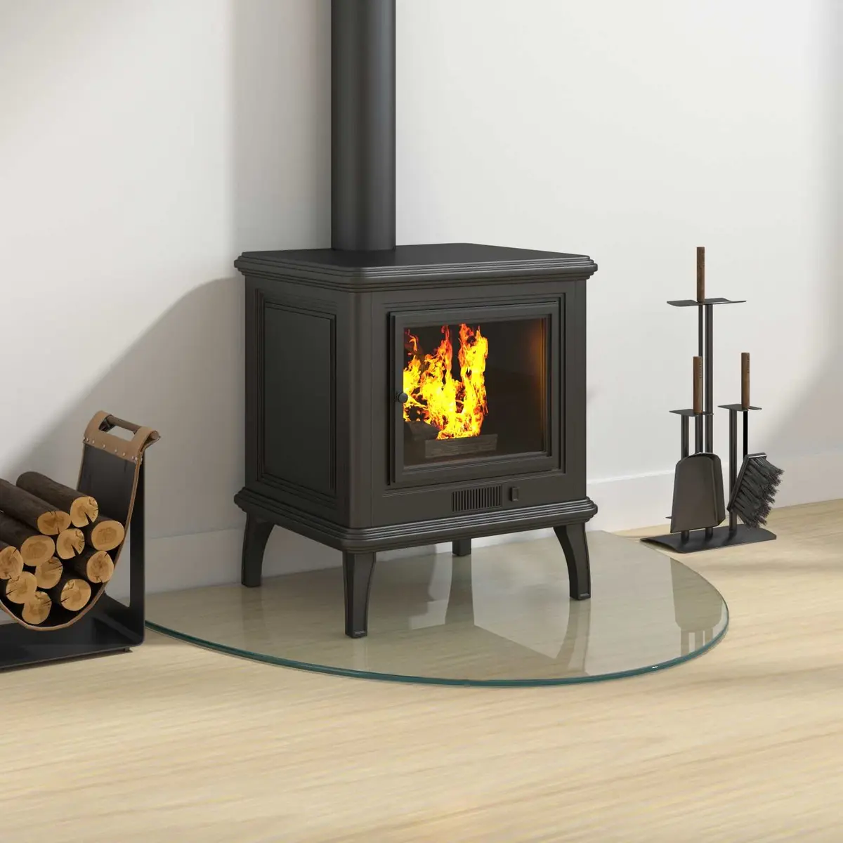 Fireplace Hearth Pad Transparent 800 x 600 mm Heat Resistant Floor