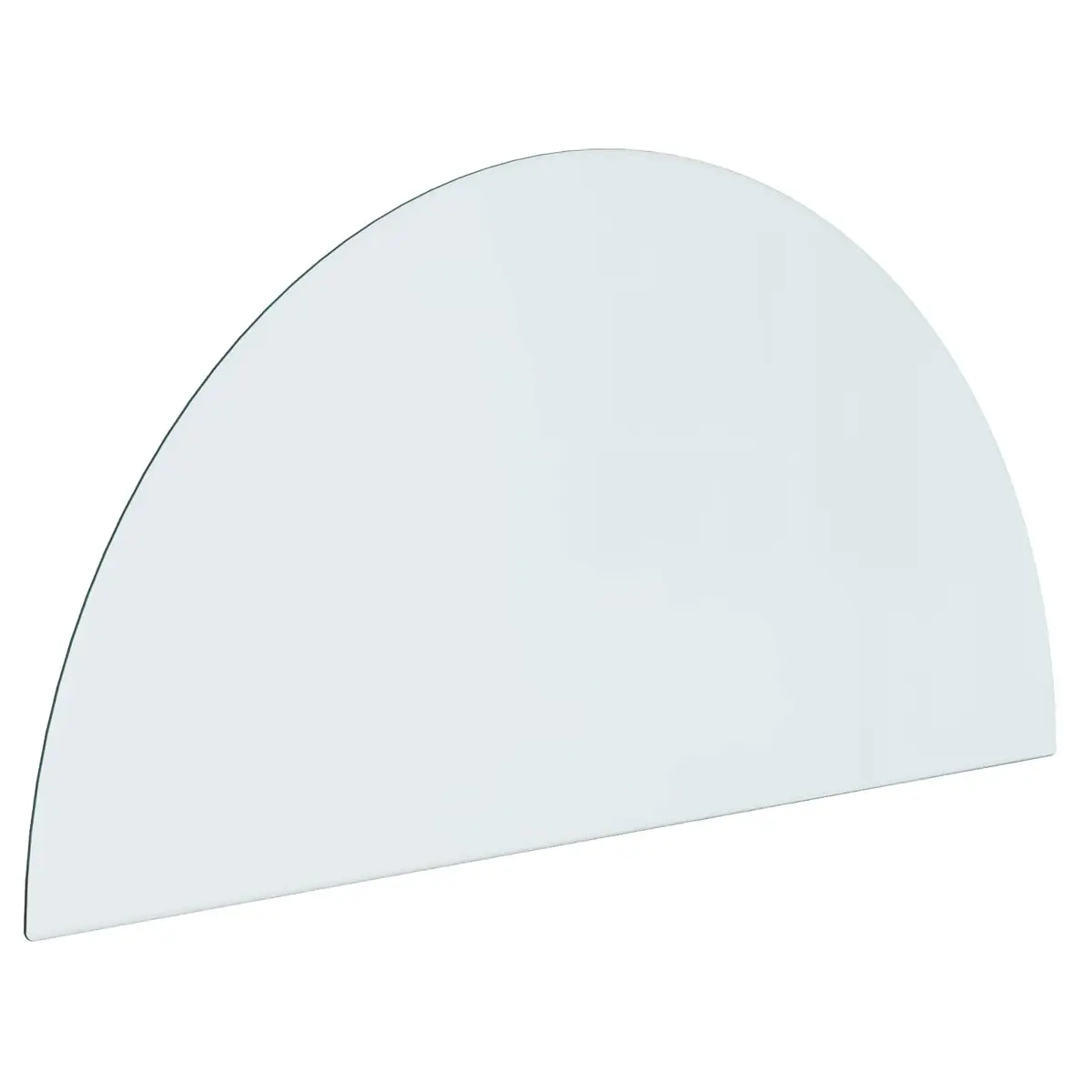 Tempered Glass Hearth Pad for Fireplace 1000x500mm Transparent Heat Resistant Floor Protector