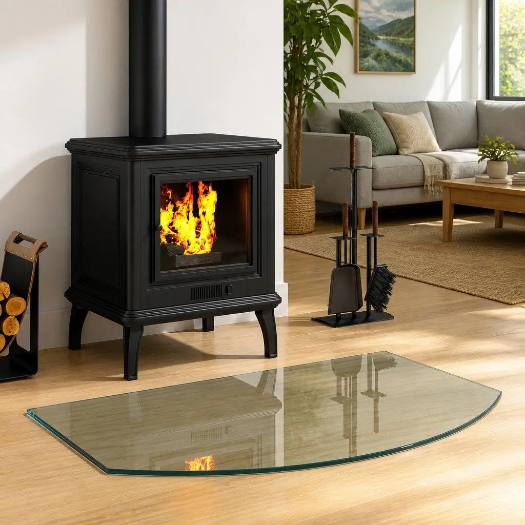 Fireplace Glass Plate 80 x 50 cm