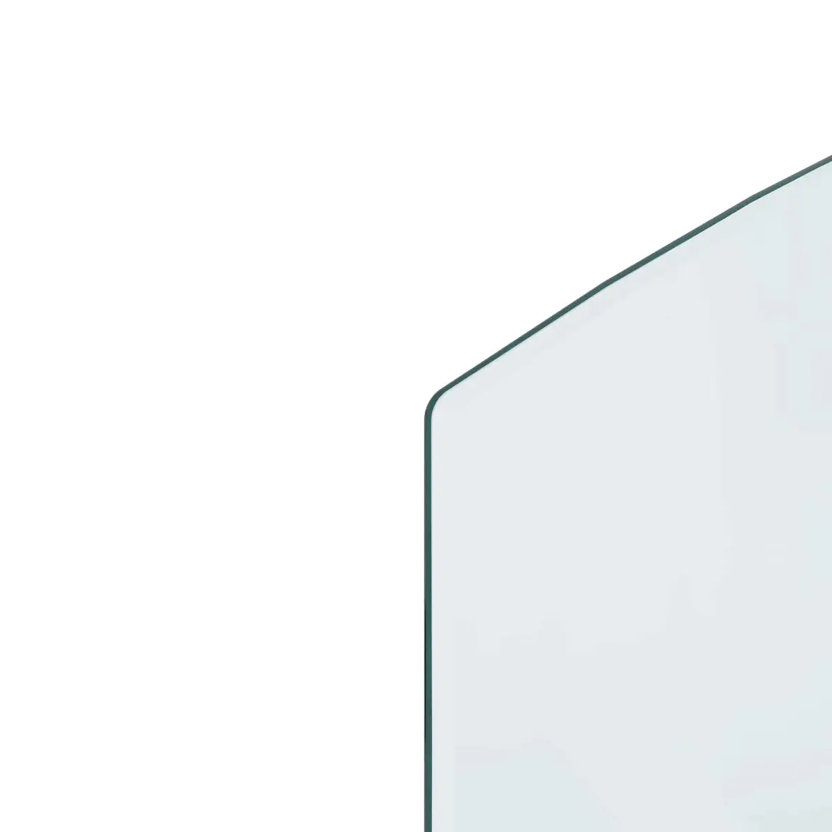 Fireplace Glass Plate Transparent 100 x 50 cm Heat Resistant Tempered Floor