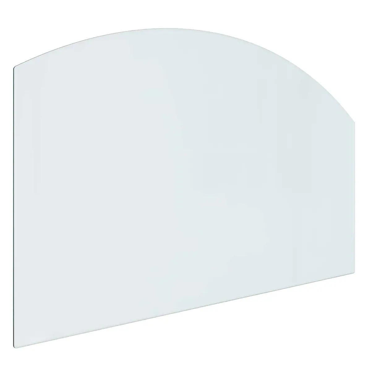 Fireplace Glass Plate Floor Protector 100 x 60 cm Transparent Heat Resistant