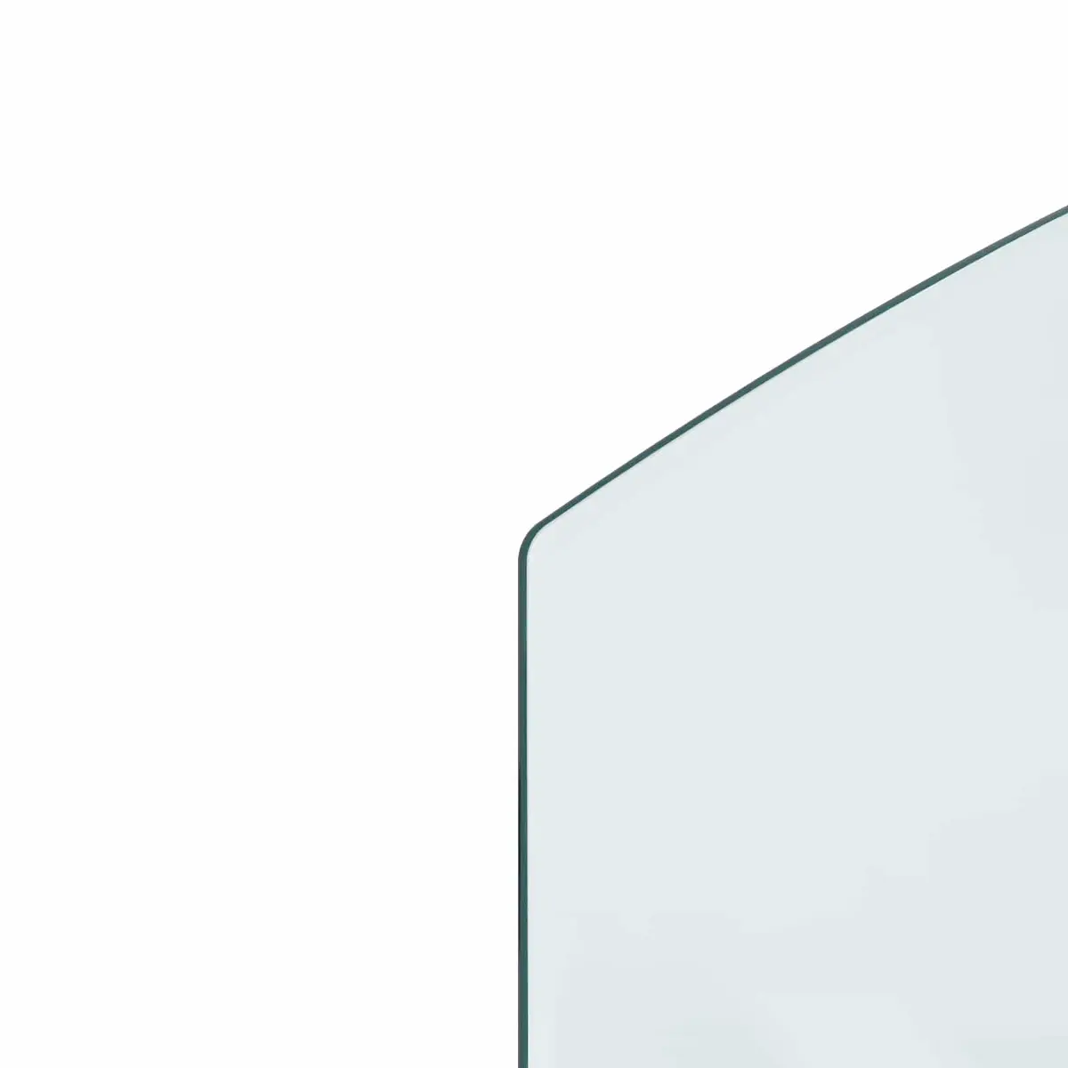 Fireplace Glass Plate Floor Protector 100 x 60 cm Transparent Heat Resistant