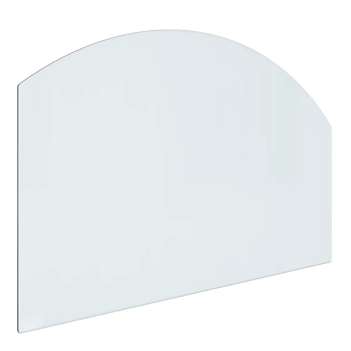 Fireplace Glass Plate Floor Protector Hearth Pad Transparent 80 x 50 cm