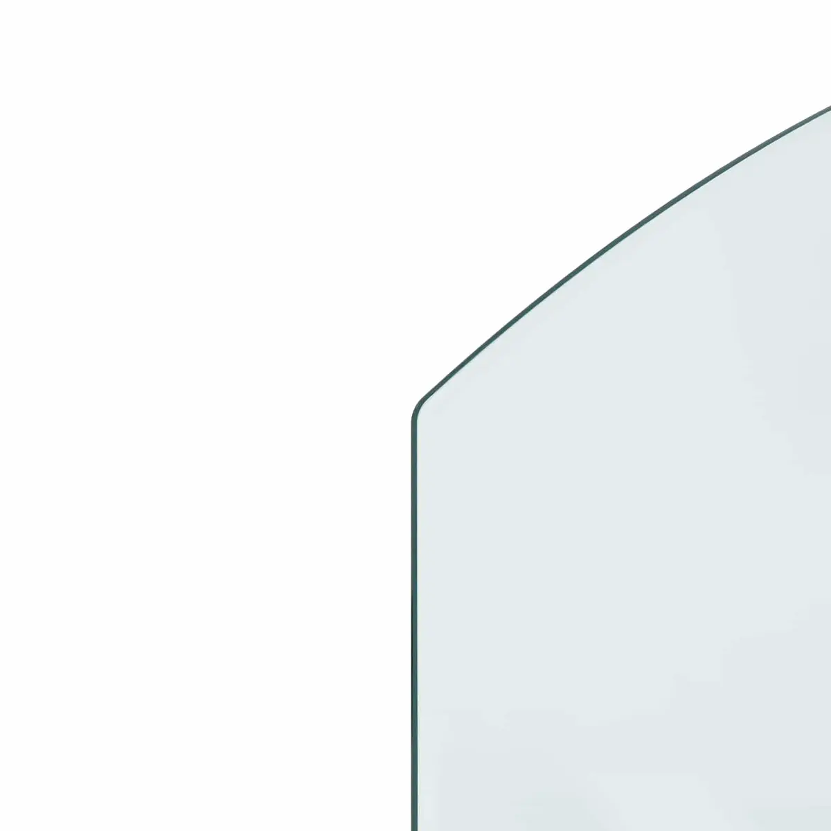 Fireplace Glass Plate Floor Protector Hearth Pad Transparent 80 x 50 cm