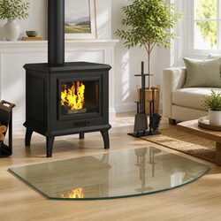 Fireplace Glass Plate Specifications: 80 x 60 cm, Tempered Glass